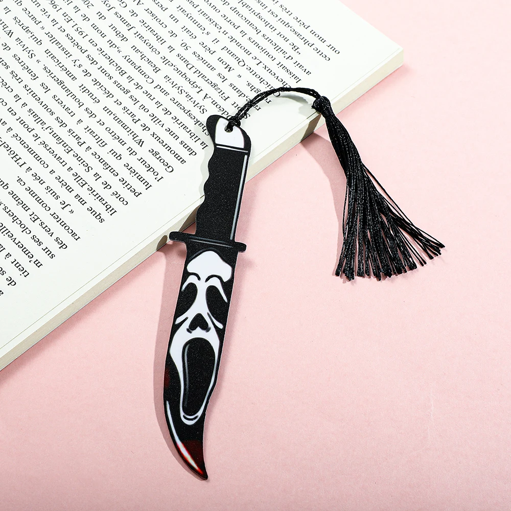 Horror Movie Demon Slayer Bookmark - Horror Character Acrylic Bookmark, Reading Gift for Fans Who Love Horror Movies