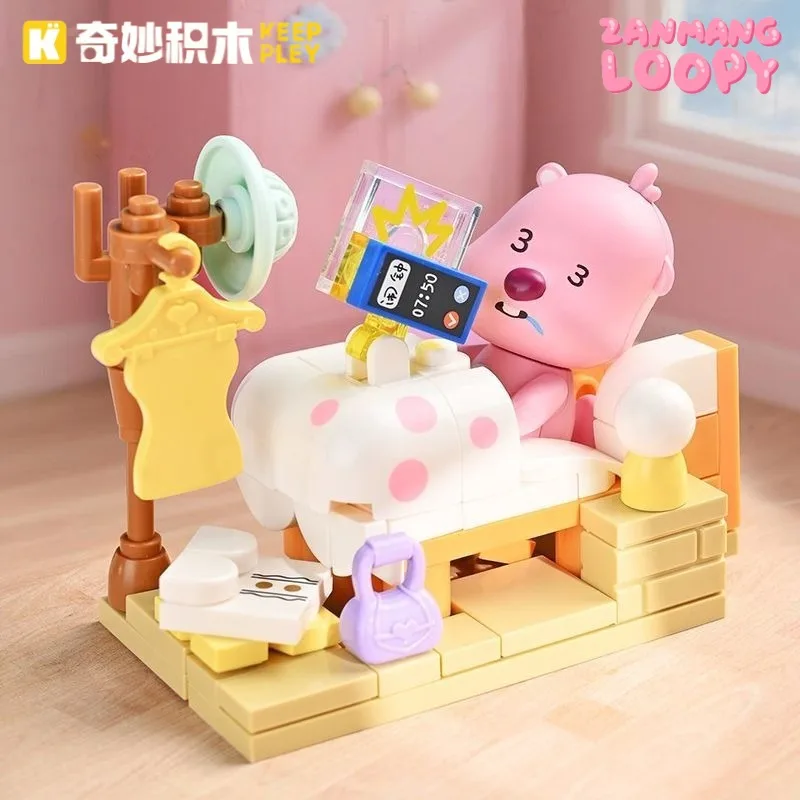 جديد Loopy يوم تجميع اللبنات Kawaii لعبة من الكارتون جمع نموذج سطح المكتب الحلي هدايا عيد الأطفال #1