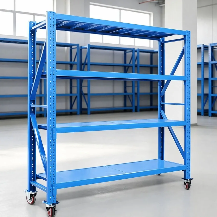 Warehouse Load-bearing Movable Shelve Express Supermarket Shoe Cabinet Rack Warehouse Multi-level Home Furniture Prateleira LJ40