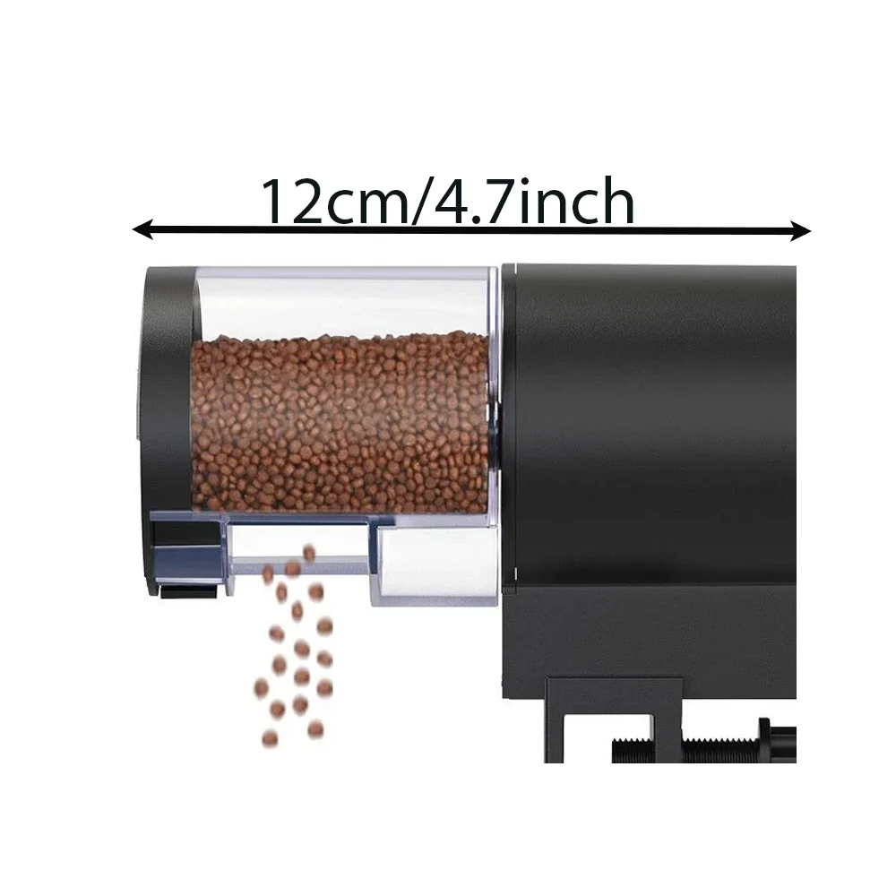 ZYFeeder 1pc Button Version Smart Fish Feeder Black Fish Tank Feeder Automatic Fish Feeder for Aquariums - Smart Timing