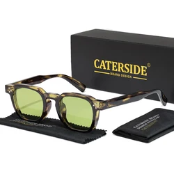 CATERSIDE Retro Square Sunglasses Men Punk Fashion Brand Sun Glasses for Women Travel Party UV400 Summer Style Lunette De Soleil