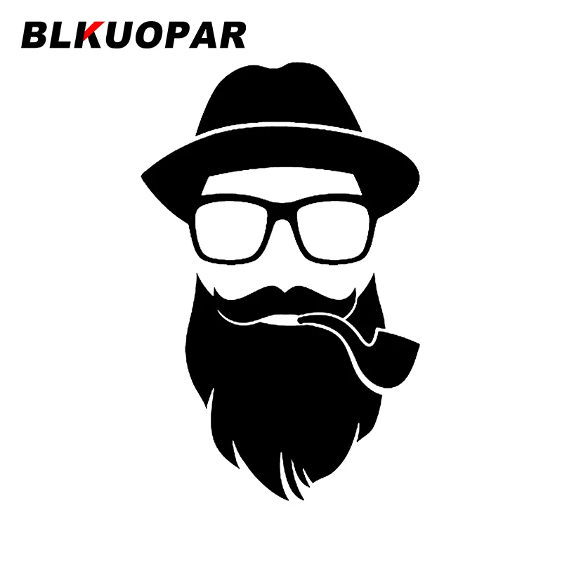 BLKUOPAR For Pipe Gentleman Car Sticker Creative Occlusion Scratch Decal Personality Windshield Refrigerator Car Accessories
