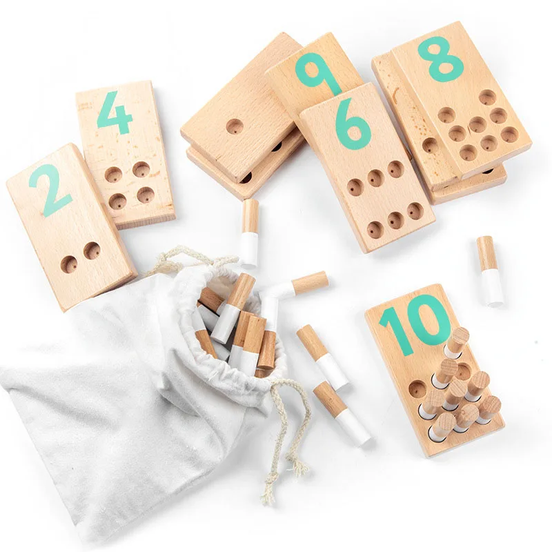 Number Boards Baby Counting Math Wood Teaching Toys Kids Learn Digital Toys Educational Wooden Toys For Children Gift