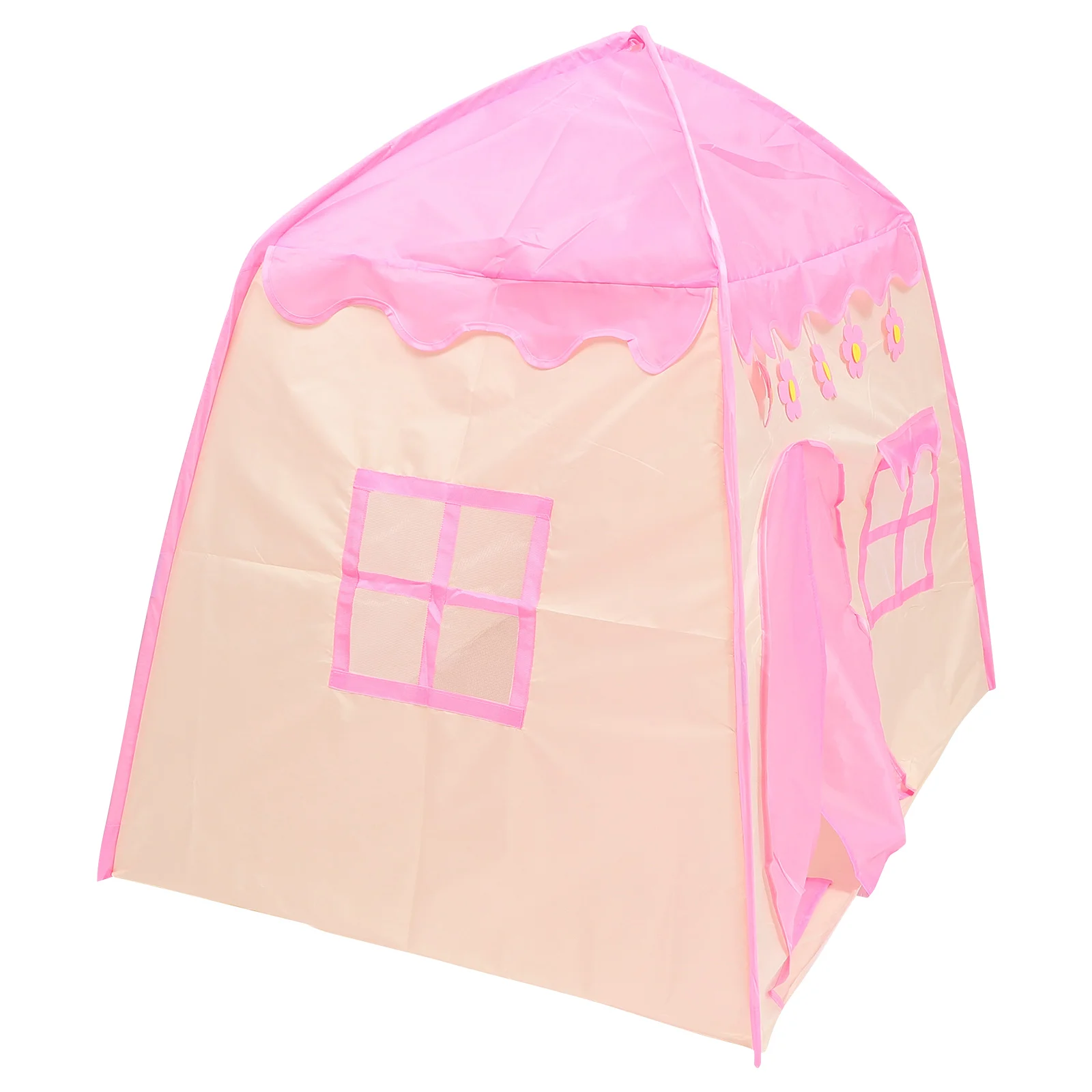 Crianças playhouse portátil crianças tenda interior príncipe castelo dobrável tenda (rosa) jogo tenda crianças playhouse