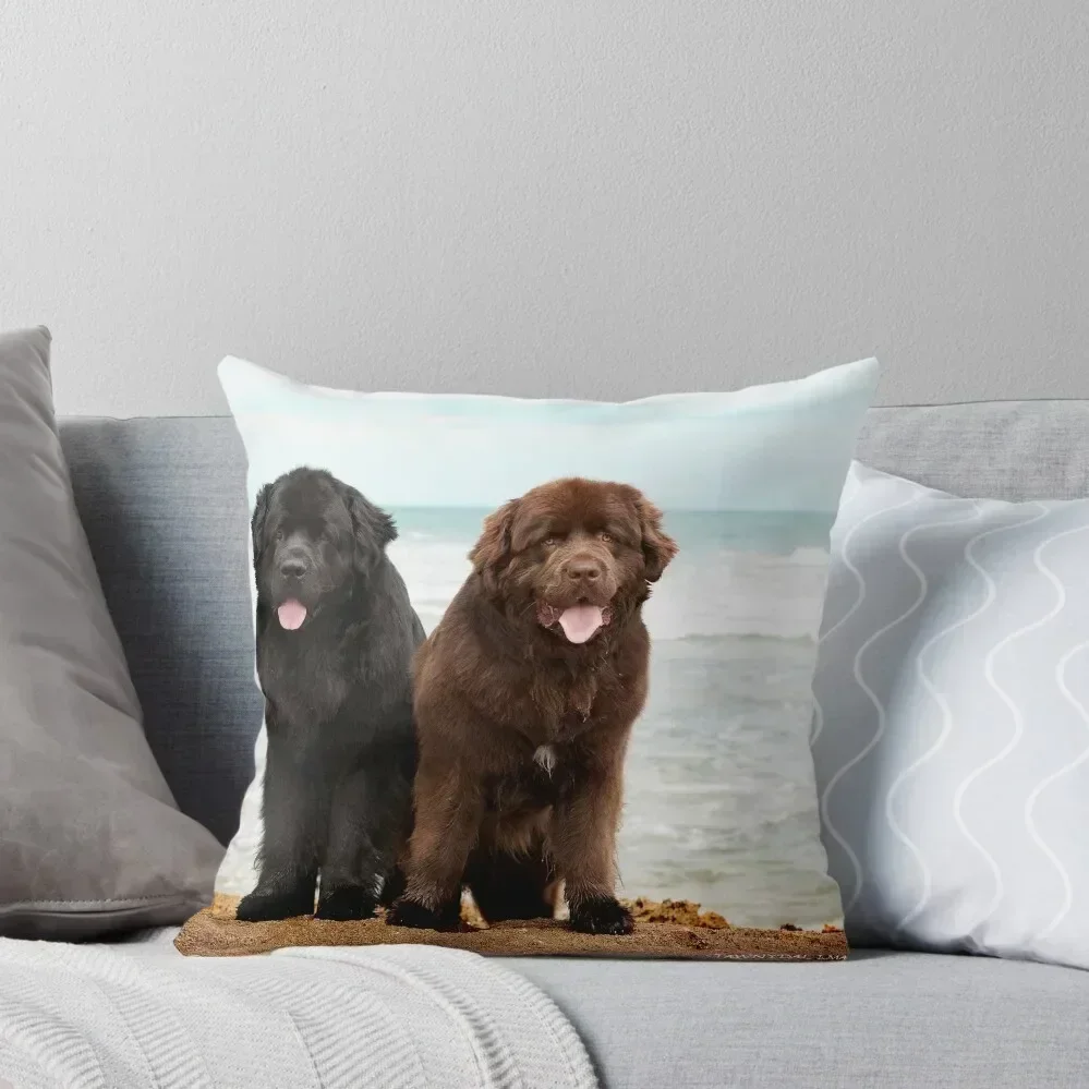 

Newfoundland Dogs Throw Pillow Pillowcases For Pillows Luxury Cushion Cover anime girl Bed pillowcases pillow