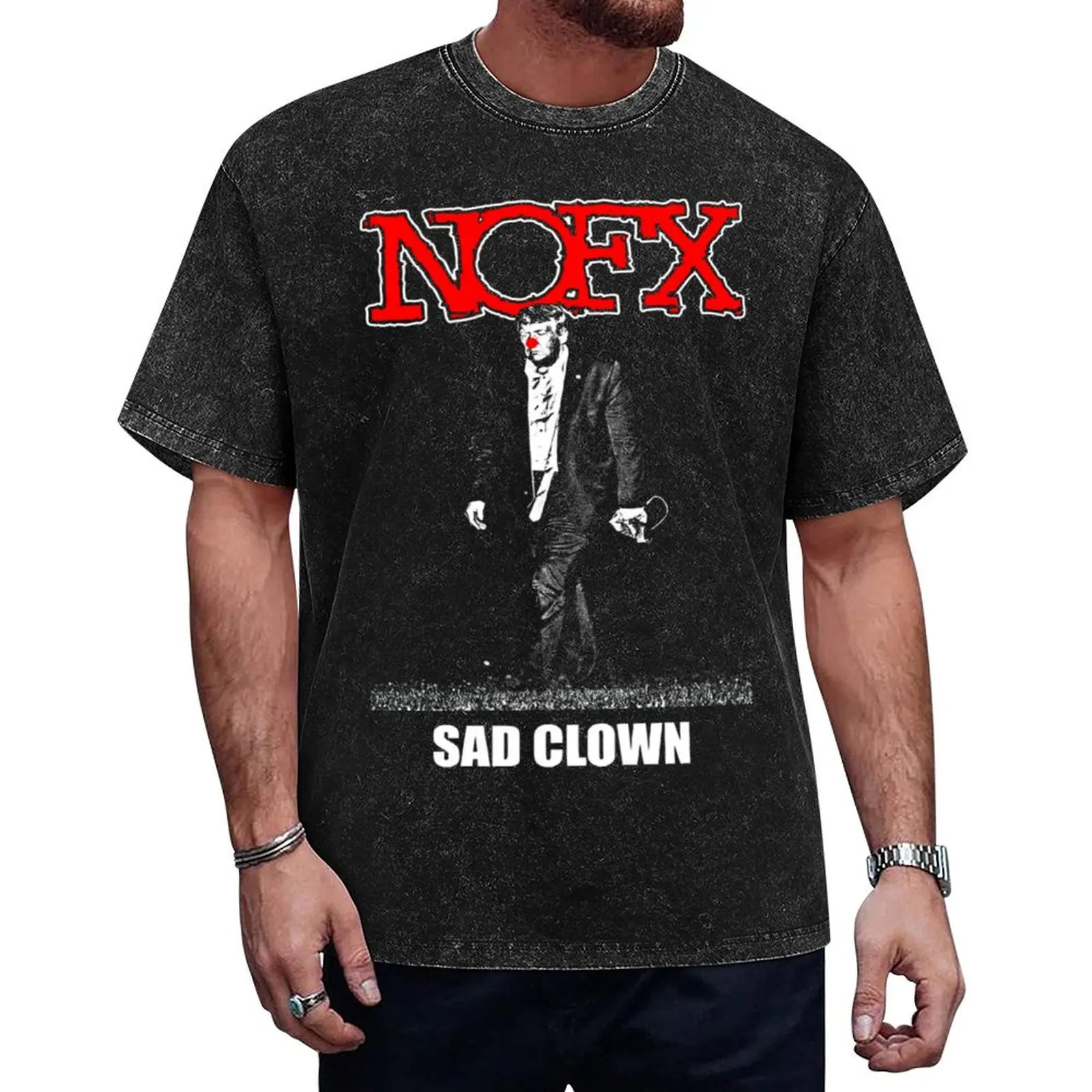 

NOFX Merch Sad Clown 1 T-Shirt blanks Man t-shirt shirts graphic tee men workout shirt