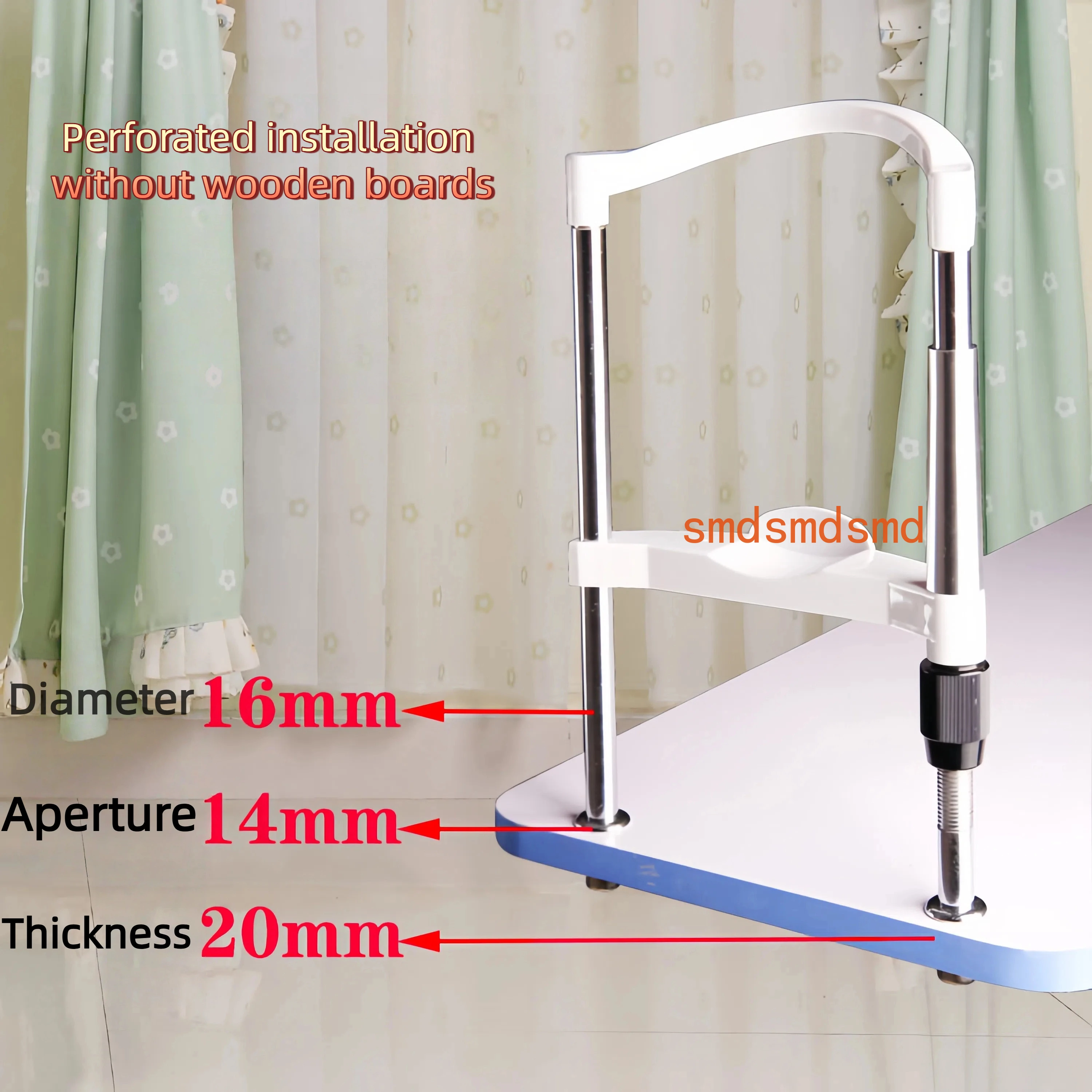 Clip-On Chin Support for Ophthalmic Equipment Forehead Support Bracket with Linear Training Instrument Experimental Lift