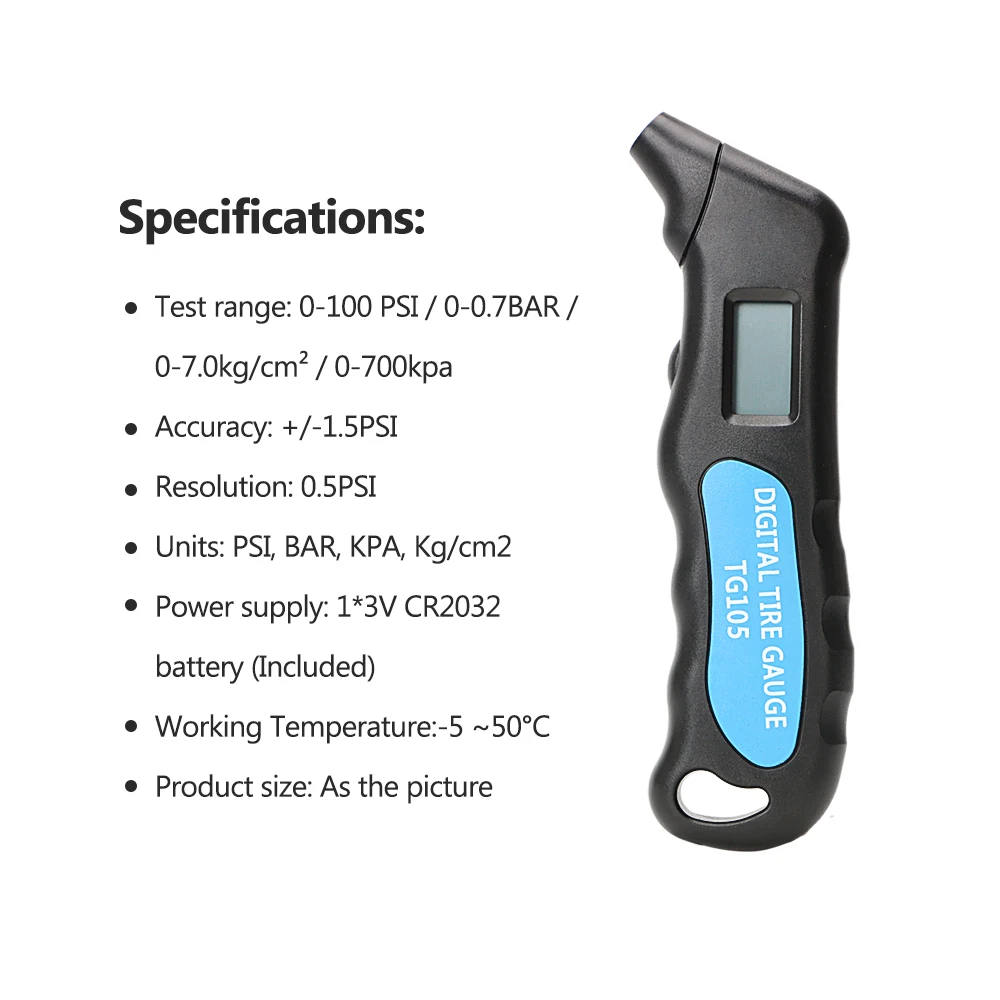 Bandenmeter Manometer Autoband Luchtdrukmeter Drukmeetinstrument voor auto Motor Barometers Tester Digitaal
