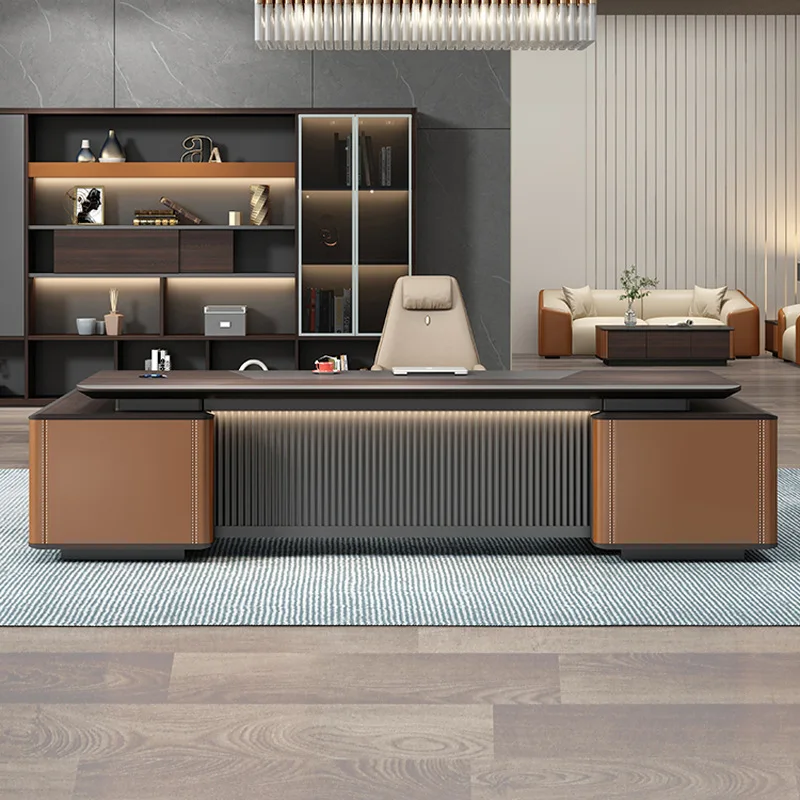 

Роскошный офисный стол для руководителя, комплект из стола и кресла для генерального директора и менеджера премиум-класса