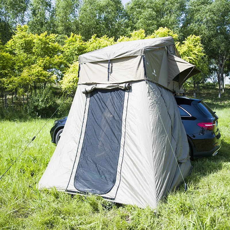 High Quality Foldable Aluminum Soft Roof Top Tent Waterproof Camping Exterior Accessories Universal Fit SUV Truck Durable Design