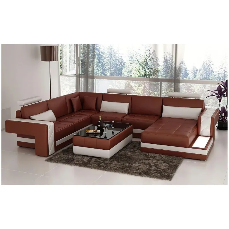 American modern light luxury sofa combination can lie down with multi-functional fashionable living room furniture sofa