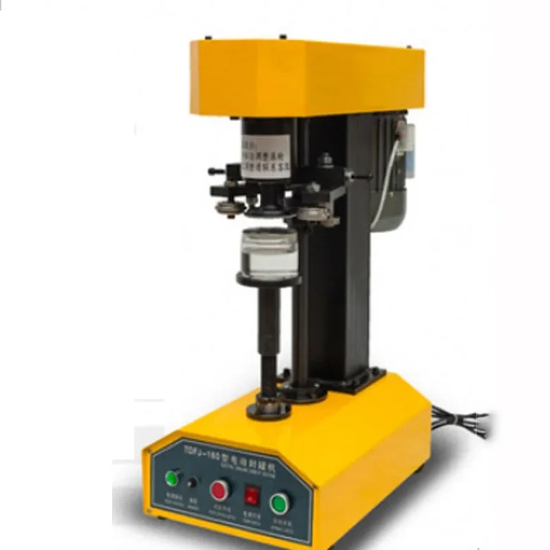 TDFJ-160 máquina comercial completamente automática para sellar latas de frutas secas, procesamiento de dulces, aperitivos, máquina taponadora de latas de papel, 220V, 370W