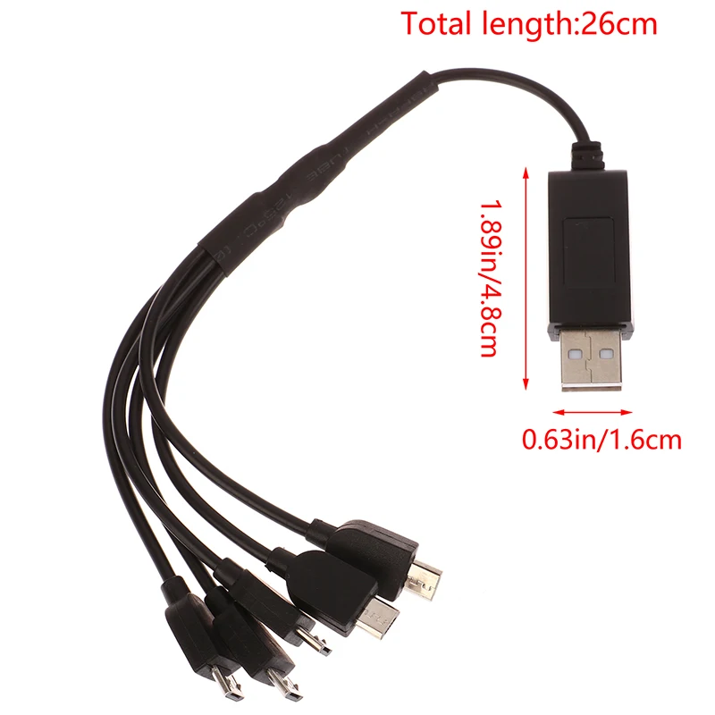 1Pc 5 in 1 Charge Conversion Line USB Micro Port Charging Cord for E58 XS809 Flight 3.7V 500mA Output Cord Cable