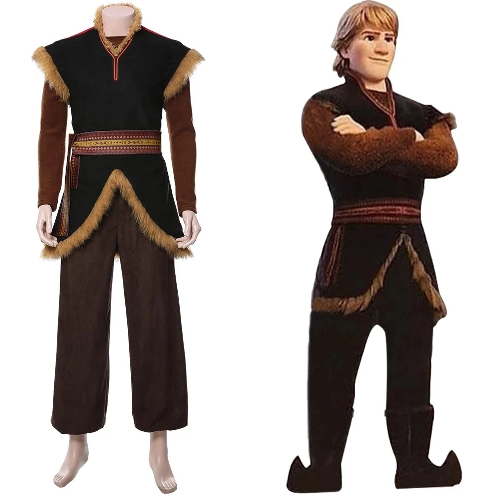 Snow Queen Kristoff adult Cosplay Costume Full set women men Halloween Carnival Halloween Party Stage show Cosplay Costume