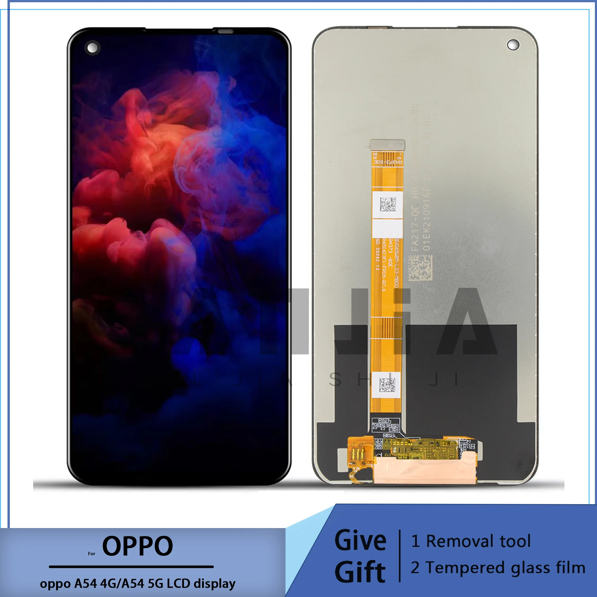 LCD Touch Screen Digitizer Assembly with Frame Replace,For OPPO A54 4G, 5G, CPH2239, CPH2195