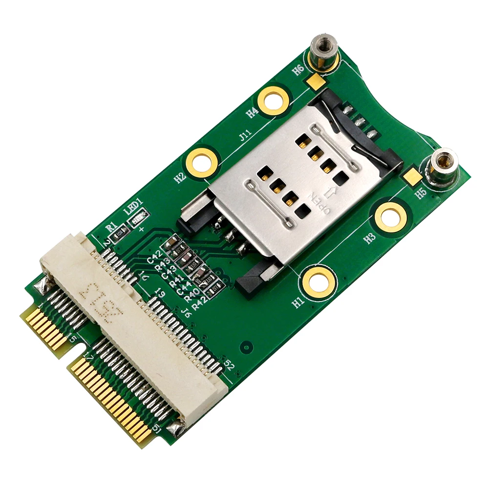 

Mini PCI-E Adapter with SIM Card Slot for 3G/4G WWAN LTE WLAN CDMA GPS Card