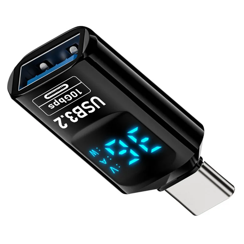 A25P 2 قطعة شاشة LED رقمية USB 3.2 محول 10Gbps 36-60 واط السلطة متر فاحص شريحة ذكية نقل البيانات USB C تمديد أ