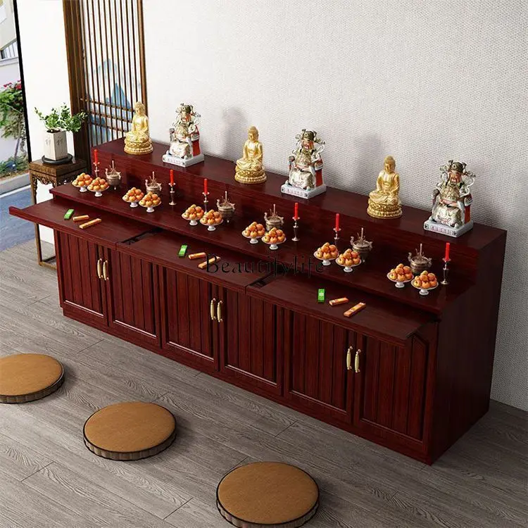 

Shrine offering table Shrine with drawers for God of Wealth Guanyin Shrine cabinet