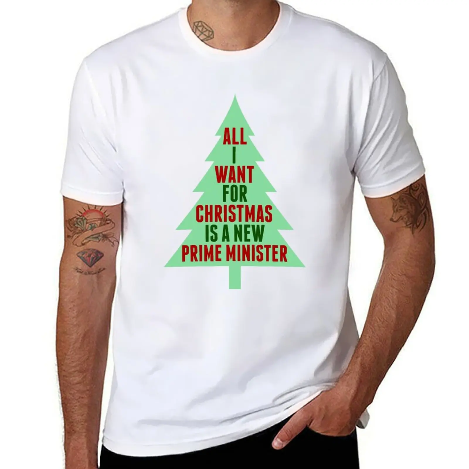 

All I Want for Christmas is a New Prime Minister T-Shirt t shirts for man graphic vintage t shirts designer T-Shirt