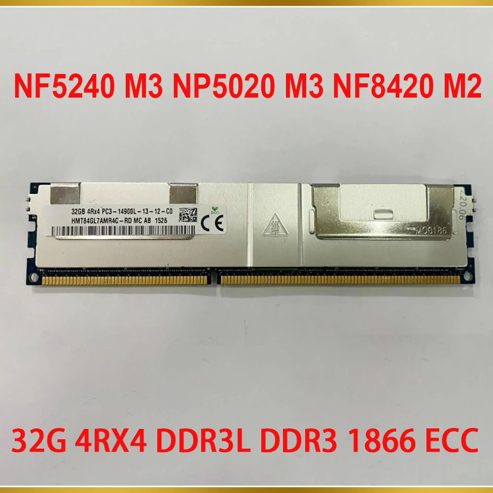 1 Pcs Server Memory For Inspur 32GB 32G 4RX4 DDR3L DDR3 1866 ECC RAM NF5240 M3 NP5020 M3 NF8420 M2