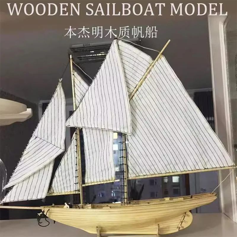 1/87 Benjamin DIY Ship Model Toy Model Assembled Wooden Sailing Ship Model Kit Boys Gift Collection