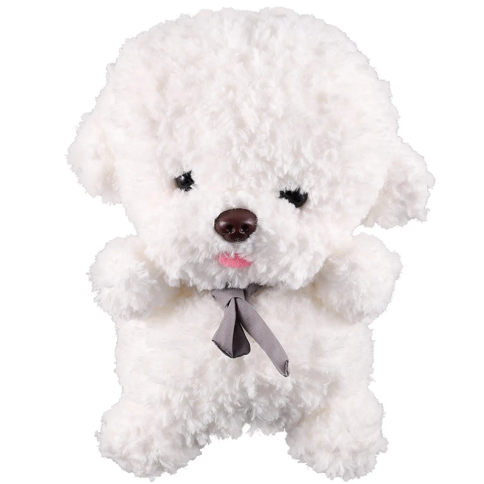 

White Bichon Stuffed Animal Cute Puppy Soft Comfortable Simulation Dog Small Size Household Stuffed Animal Birthday Festival