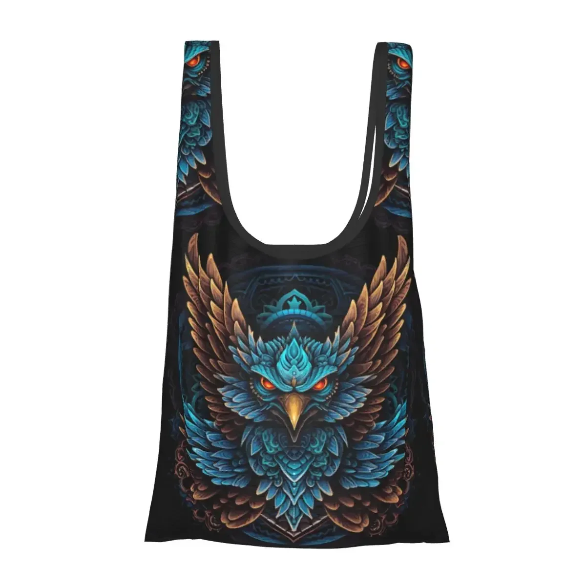 Fierce Eagle Portable Tote Shopping Bags Large Capacity Shopper Bag Grocery Handbag Shoulder Bag