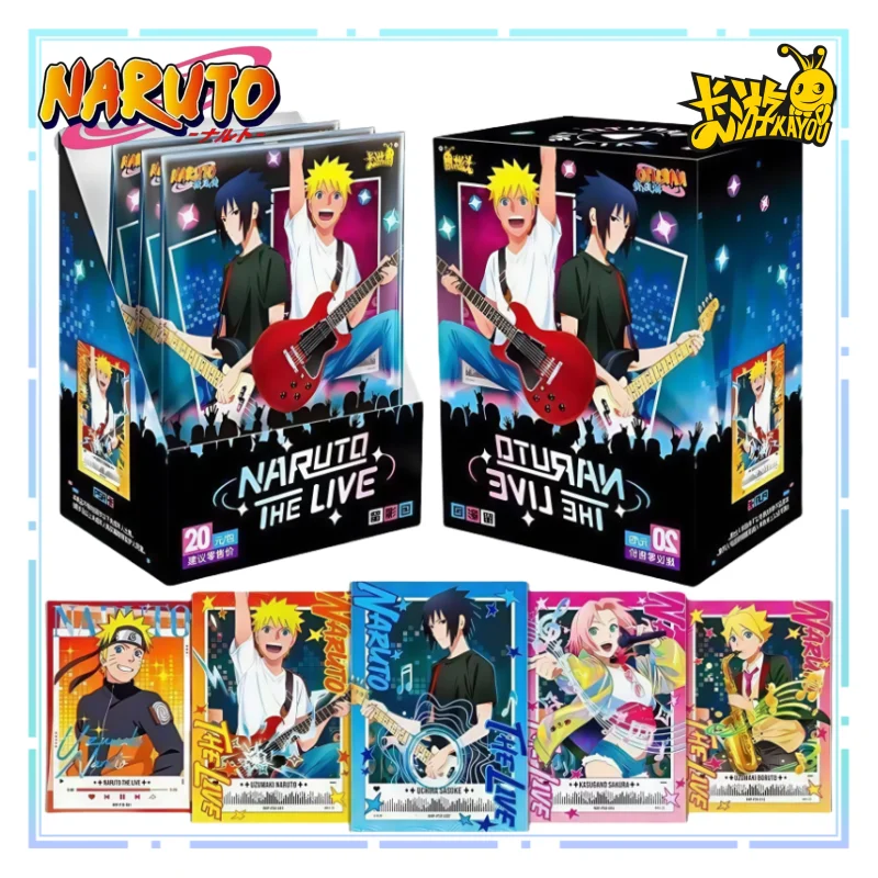 Tarjeta KAYOU genuina de Naruto Polaroid para el paquete de fotos de concierto, serie de insignias, mercancía de Anime, juguetes, tarjetas de colección para niños y niñas