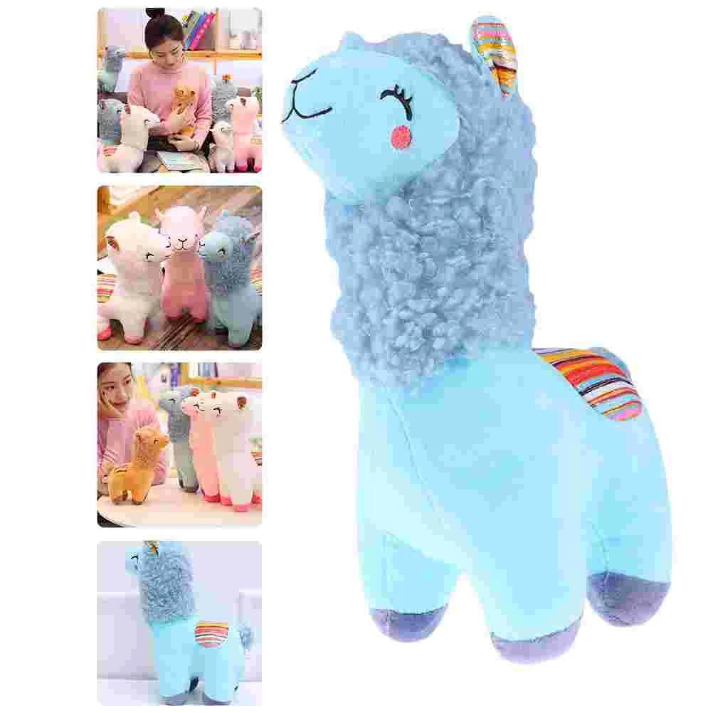 

Girls Toys Plush Christmas Ornament Decorations Stuffed Animal White Alpaca Baby