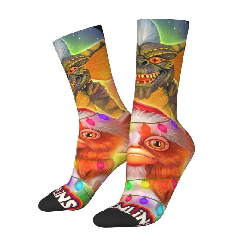 Fun Men's Gizmo Gremlins Dress Socks Unisex Comfortable Warm 3D Printing Mogwai Monster Movie Crew Socks