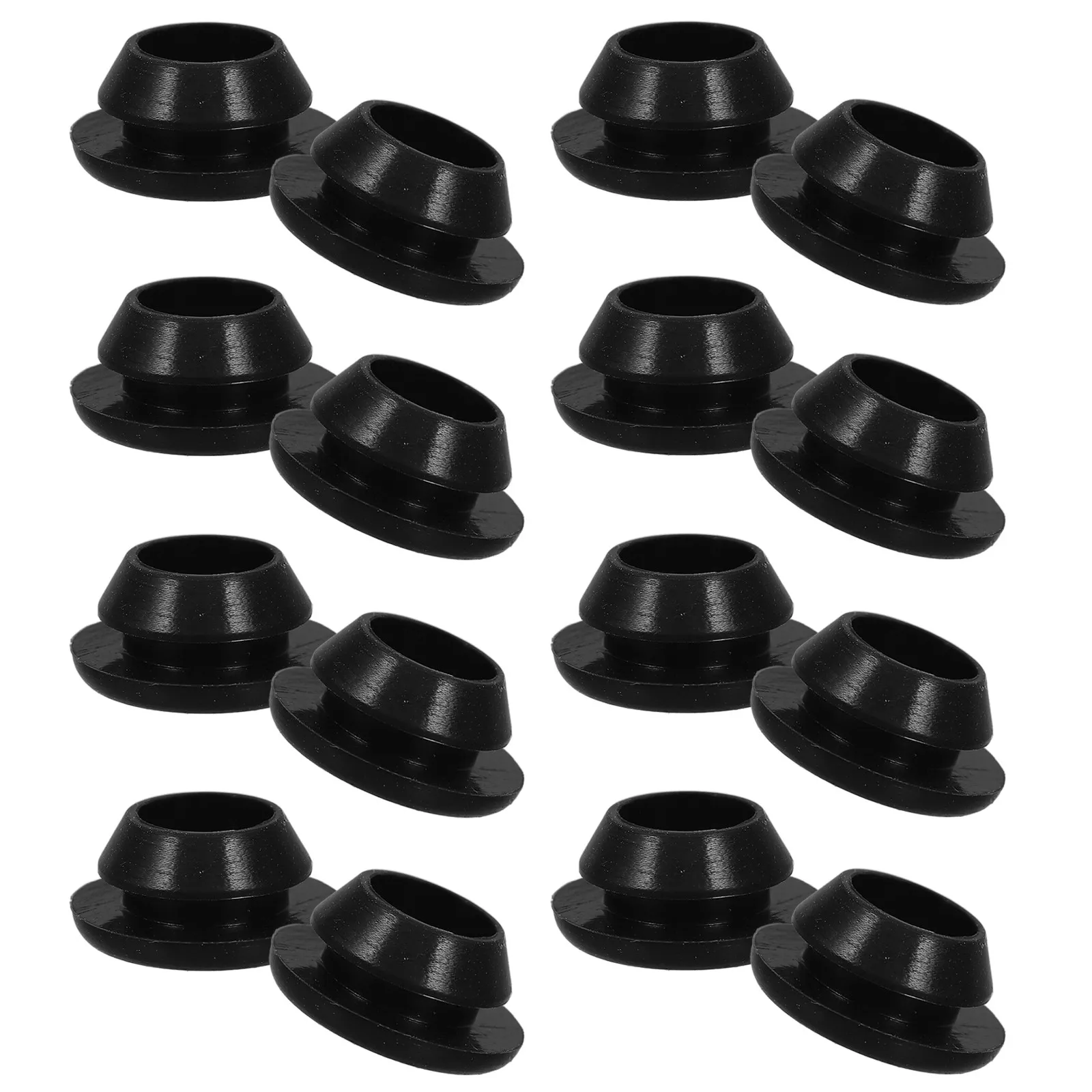 20Pcs Wire Protection Silicone Grommets High Temperature Resistant Quick Install Single Side Protection for Distribution Box