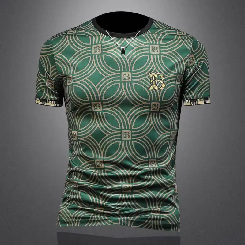 

Spring Print Pattern T Shirt Men Short Sleeve Fashion T-shirt Men Streetwear Casual O-Neck Tee Shirt Homme Poleras Hombre 2026