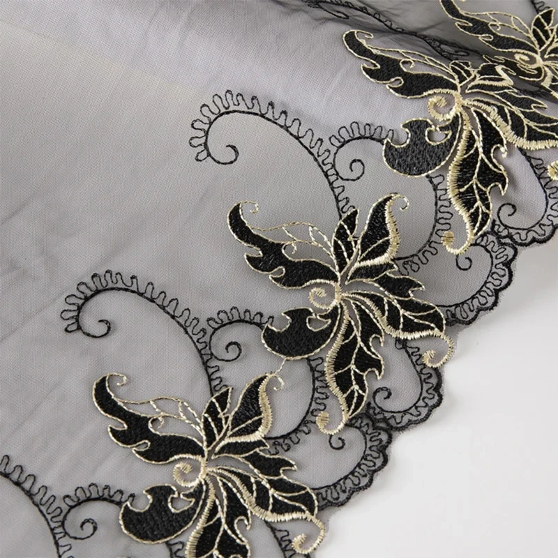1/3 Yard Lace Screen Bottom Polyester Yarn Pressed Fabric DIY Flower Embroidery Lace Accessories Curtain Sofa Cushion Decoration