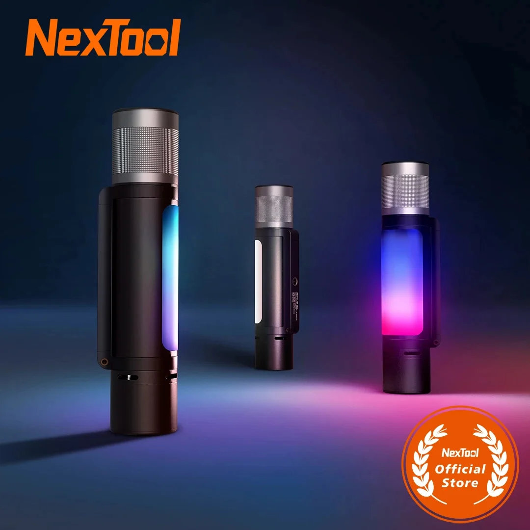 Nextool-linterna de música 12 en 1 de 900lm, altavoz impermeable IPX4, USB-C, Powerbank, activación por voz, Color RGB, luz de ritmo musical
