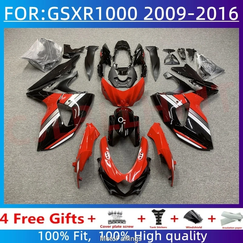 Motorcycle Fairing Kit for 2009-2016 SUZUKI GSXR1000 GSXR 1000 GSX-R1000 2010 2011 2012 2013 2014 2015 K9 Fairings set black red