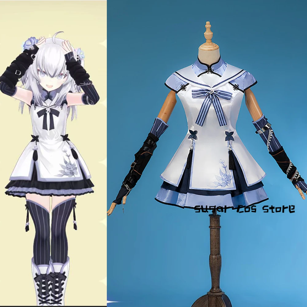 

Hololive VTuber Blanche Fleur Azuma Seren Cosplay Costume Lovely Dress Uniform Halloween Carnival Party Carnival Roleplay Outfit