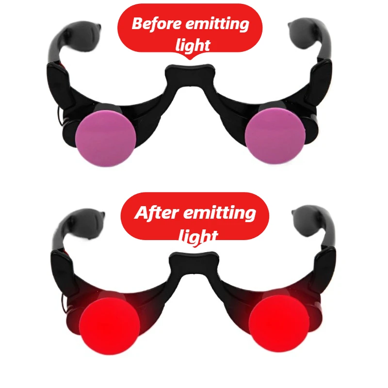 هالوين LED نظارات مضيئة كرنفال حفلة تأثيري الدعائم الرعب نظارات العين الحمراء توهج في الظلام الاطفال خدعة أو علاج الهدايا