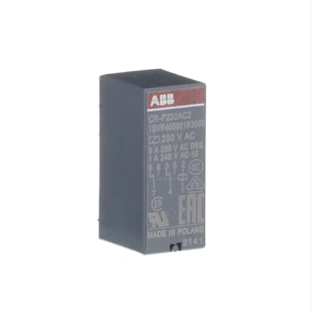 CR-P230AC2 10050152 220VAC | 2NO+2NC | 8A Pluggable interface relay 1SVR405601R3000