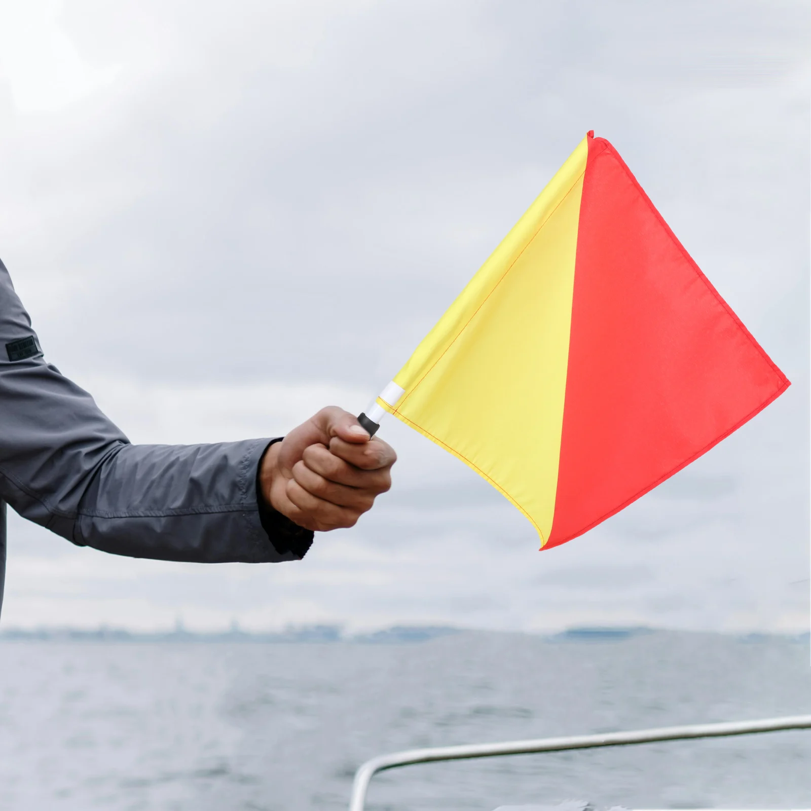 

2 шт. командные ручные флаги для морской сигнализации, тренировок, яркие цвета, устойчивые к выцветанию, флажки для размахивания на спортивных мероприятиях