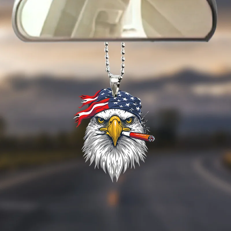 American Condor Flag Independence Day Festival Car Interior Acrylic Pendant Decoration Car Key Chain Pendant Arcane Ilaveros