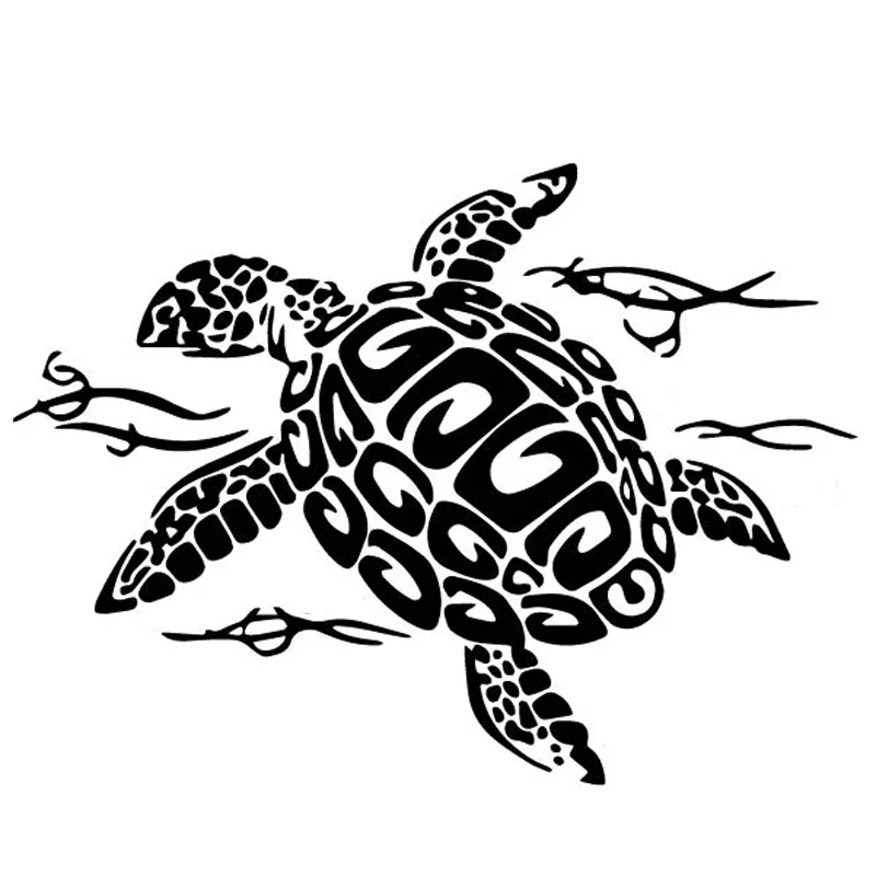 Personality Turtle Swimming Sticker Car StickerMotorcycle Bumper Body Rear Window Decorative Waterproof,Vinyl Decal 17*13cm