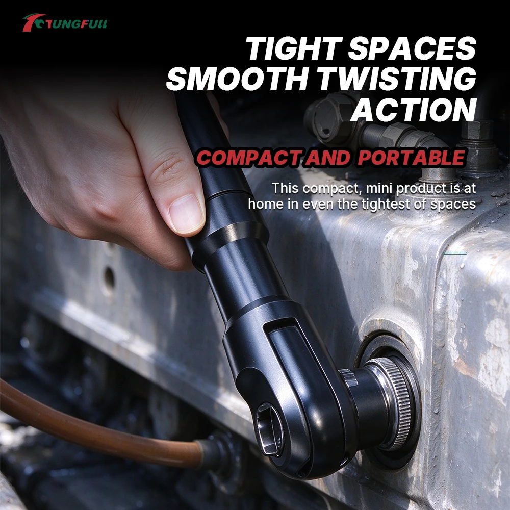 Short Handle Ratchet Wrench 1/2