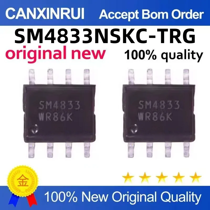 (10-300piezas)Brand new original SM4833NSKC-TRG silk screen printing SM4833 SOP8 spot chip IC one start