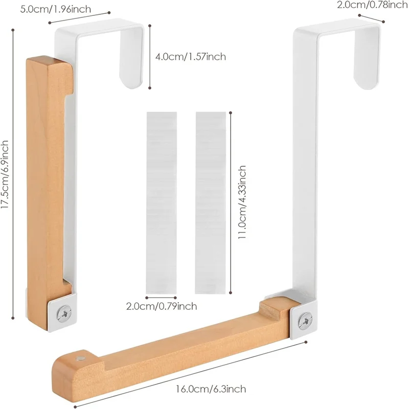 Foldable Wood Over The Door Hooks Wooden Foldable Coat Hooks, Over Door Hooks For Hanging Towels, Clothes, Wreath And Bag