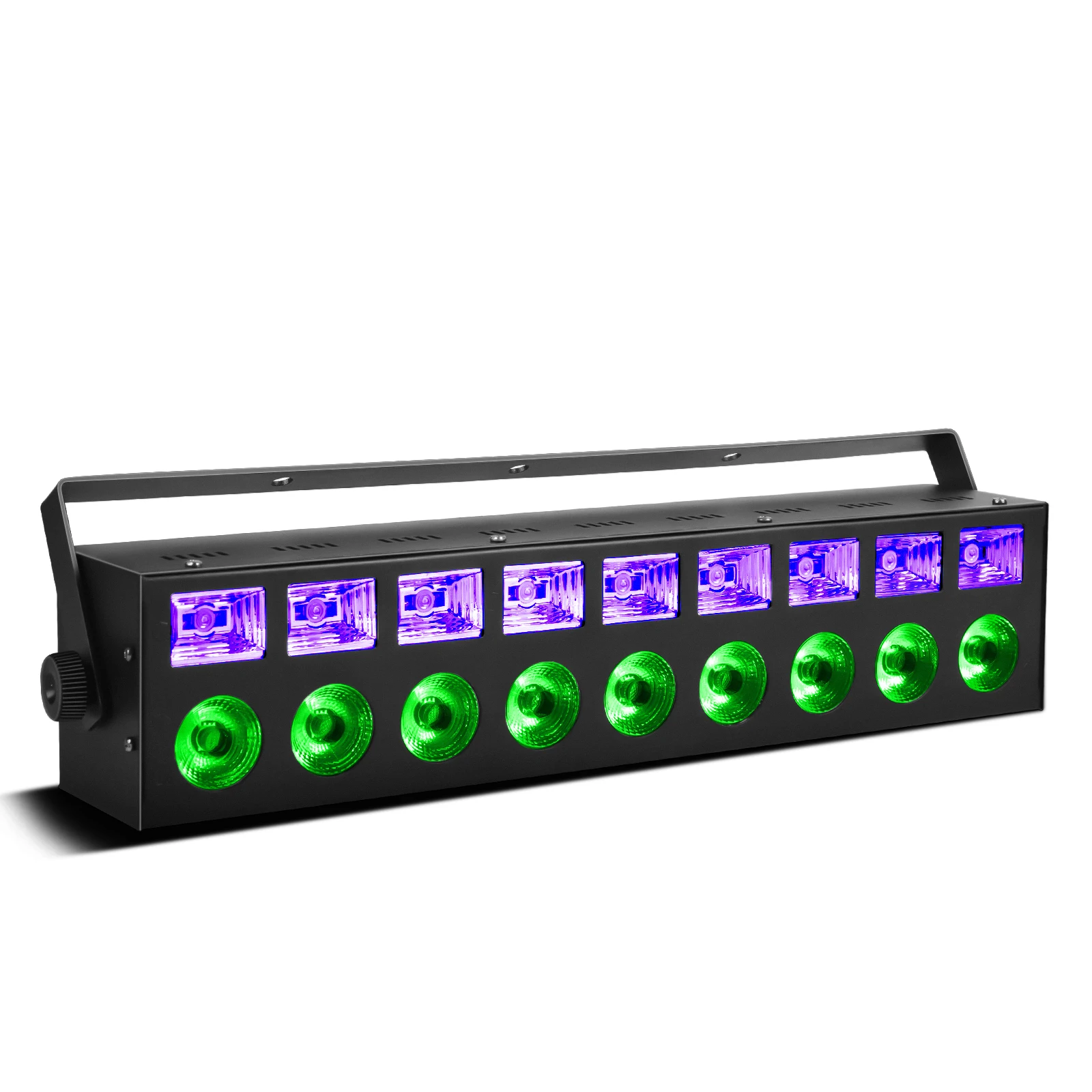 

9PCS 4-in-1 RGBW + 9PCS UV LED Wall Washer Lighting Strobe Wash Light Bar DMX Black Light for DJ Club Party Christmas Wedding