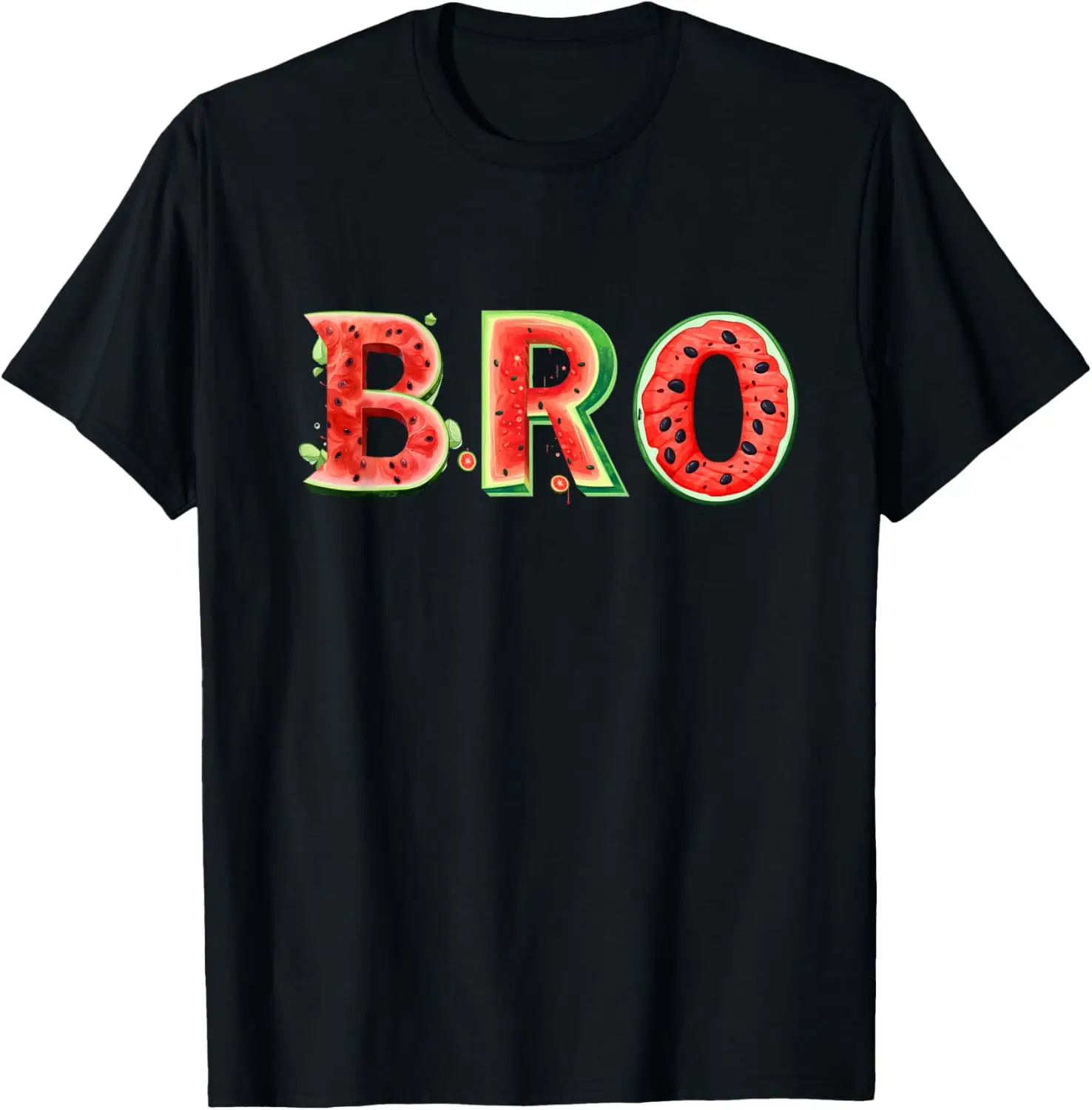 Bro Watermelon Lover Funny Fruitarian Summer Melon Fruit T-Shirt