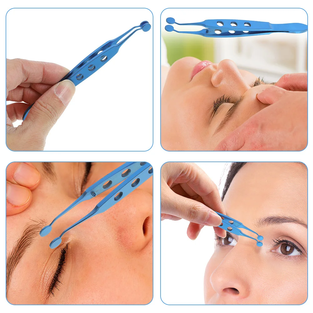 Pęseta do powiek dla kobiet, wykonana ze stopu tytanu, skutecznie odblokowuje sebokomórki, łagodzi dyskomfort, łatwa w użyciu, narzędzie kosmetyczne.