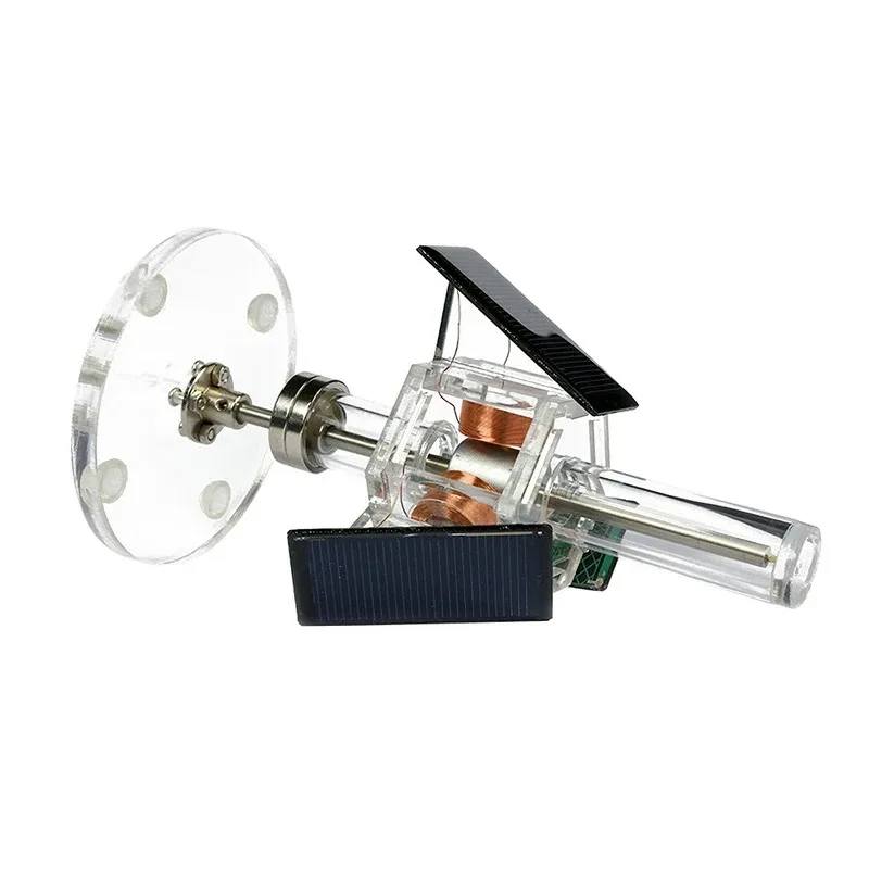 Magnetic Levitation Solar Motor Three-Sided Vertical Brushless Motor DIY Scientific Experiment Teaching Model Creative Gifts