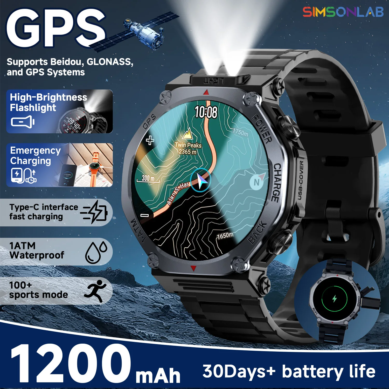 

2026 Global Smart Watch T-Rex 3 Built-in GPS Positioning Outdoor New Sports Fitness Tracker Sleep Monitor Standby 30 Days AI