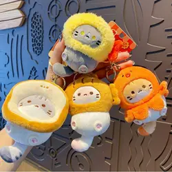 Plush Keychains Car Key Buckle Bag Hanging Pendant Cartoon Cat Headphone Charms